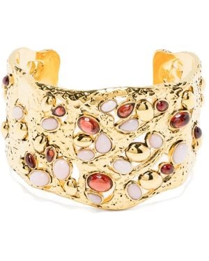 Aurelie Bidermann Atalide Gemstone-embellished Cuff Bracelet - メタリック