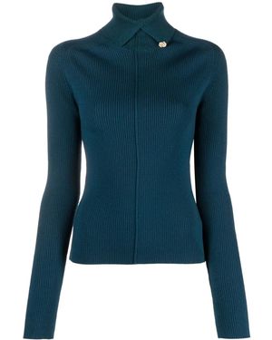 Lanvin Jersey con cuello vuelto - Azul