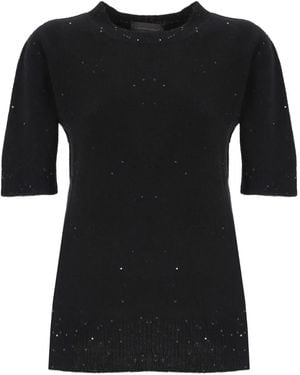 Lorena Antoniazzi Pullover mit Pailletten - Schwarz