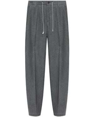 Eleventy Pleated Drawstring Pants - Gray