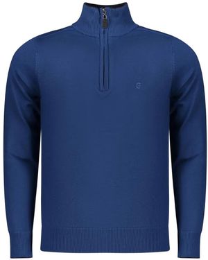 COVERI MOVING Jersey Con Cremallera En El Cuello - Azul