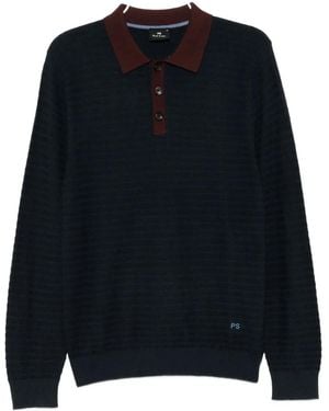 Paul Smith Contrasting Polo Shirt - Blue