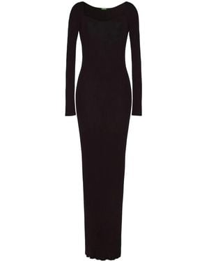 Adam Lippes Florentine Ribbed-Knit Maxi Dress - Black