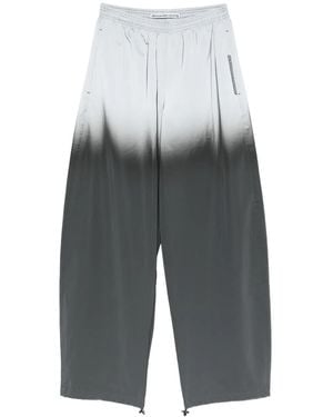 Alexander Wang Pantalones De Chándal Reflectantes De Talle Medio - Gris