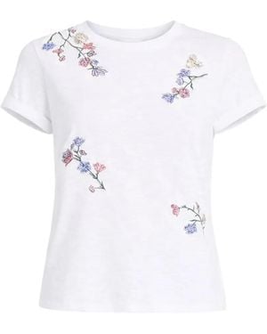Cinq À Sept Floral Whispering Vines Bree T-Shirt - White