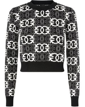 Pinko ジオメトリックパターン セーター - ブラック