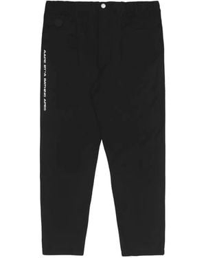 Aape By A Bathing Ape Moonface Tapered Pants - Black