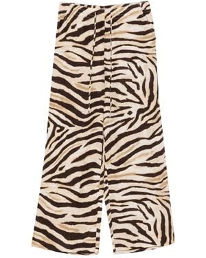 Ralph Lauren Zebra-Print Pants - White