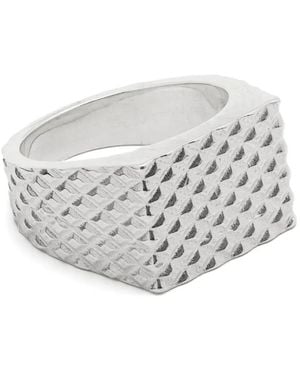 Wouters & Hendrix Midnight Children Textured Ring - Weiß