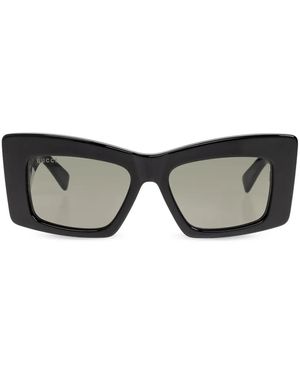 Gucci Occhiali Da Sole Con Placca Logo - Nero