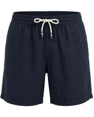 Hartford Flap-Pocket Swim Shorts - Blue