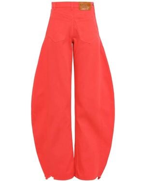 A.W.A.K.E. MODE Logo-Patch Jeans - Red