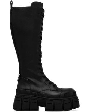 Buffalo Gospher Lace-Up Platform Boots - Black