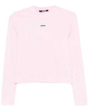 Jacquemus Grosgrain Logo T Shirt - Pink