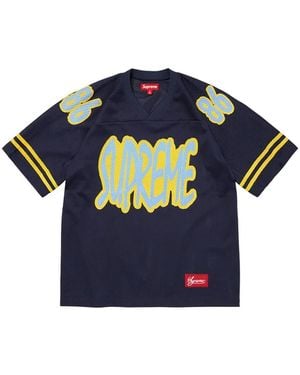 Supreme Logo-Print T-Shirt - Blue