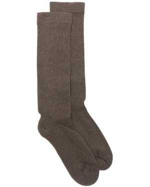 Rick Owens Calcetines Altos Con Pentagrama En Intarsia - Gris