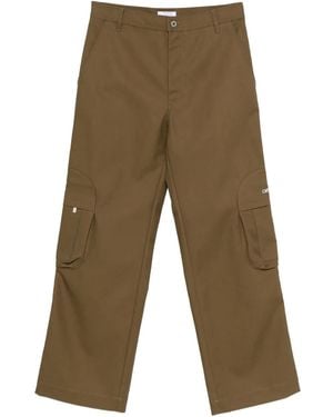 Off-White c/o Virgil Abloh Off 'Bookish' Cotton Round Pocket Cargo Trousers - Green