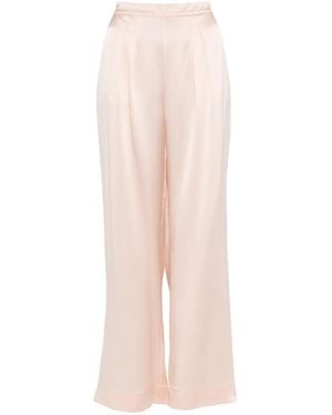 Eres Pantalones Event De Seda Con Pinzas - Rosa
