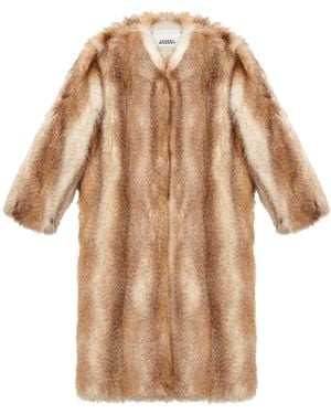 Isabel Marant Alberta Mantel Aus Faux Fur - Natur