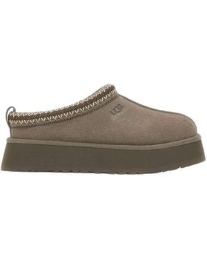 UGG Tazz Ii Embroidered-Trim Slippers - Grey