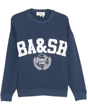 Ba&sh Benjamin Logo-Print Sweatshirt - Blue