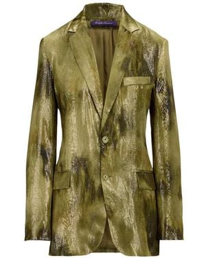 Ralph Lauren Marcy Abstract-Print Jacquard Blazer - Green