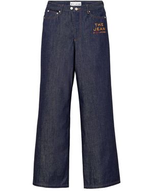 Marc Jacobs Vaqueros The Elisabeth Bordados - Azul