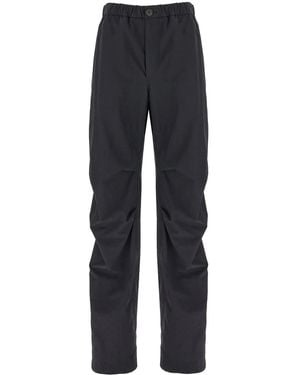 Ferragamo Logo-Plaque Straight-Leg Trousers - Blue