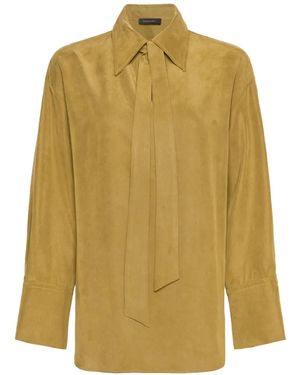 Elena Miro Linen-Blend Shirt - Yellow