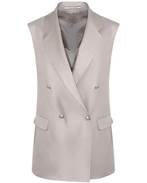 Tagliatore Chaleco Bernice Con Doble Botonadura - Gris
