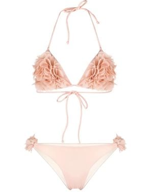 LaRevêche Bikini Shayna Con Aplique Floral - Rosa