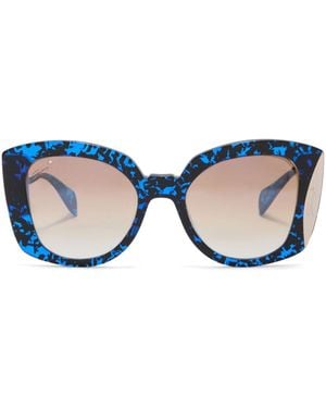 Genny Marbled Sunglasses - Blue