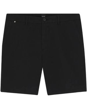 BOSS Logo-Detail Tailored Shorts - Black