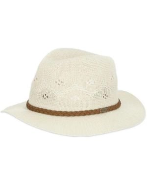 Barbour Flowerdale Woven Trilby Hat - White