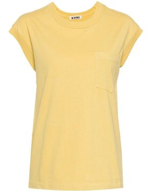 B Sides Cotton Pocket Tank Top - Yellow