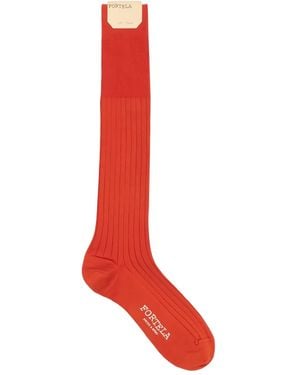 Fortela Ribbed Socks - Red