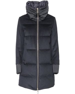 DUNO Adriel Drawstring Funnel-Neck Coat - Blue