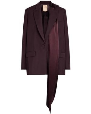 ROKSANDA Isabel Draped-Detail Blazer - Purple