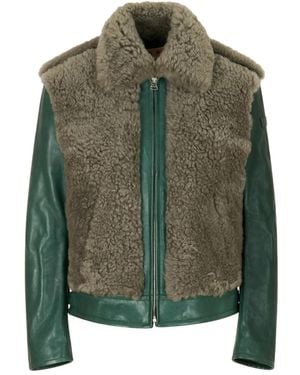 Marni Veste En Peau Lainée - Green