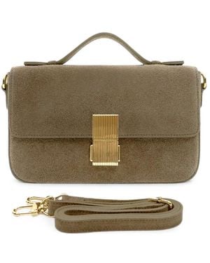 Apatchy London Flora Top-Handle Clutch Bag - White