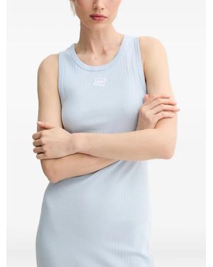 Munthe Ribbed Sleeveless Maxi Dress - Blue