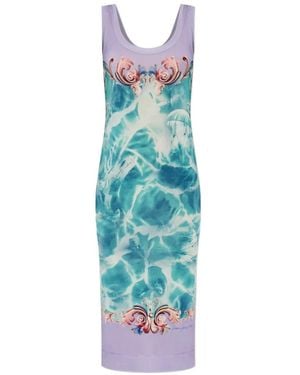 Versace Jeans Couture Fitted Strap Dress - Blue