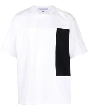 Children of the discordance グラフィックプリント パッチワーク Tシャツ - ホワイト