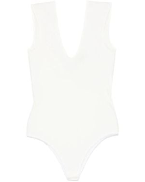 Alysi Body con cuello en V - Blanco