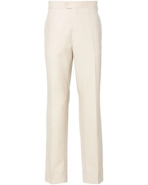 Fursac Virgin Wool Tailored Pants - Natural