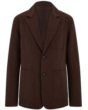 Ferragamo Single Breasted Blazer - Brown