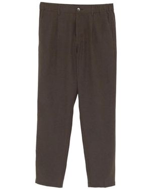 Herno Elasticated-Waistband Tailored Pants - Grey