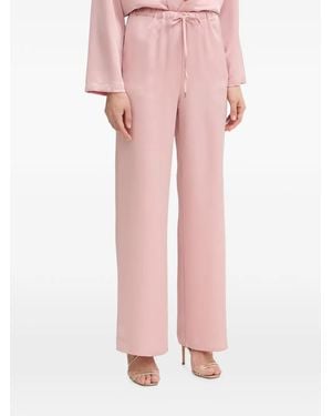 Fracomina Satin Palazzo Trousers - Pink