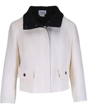 Akris Punto Contrast Collar Jacket - Black