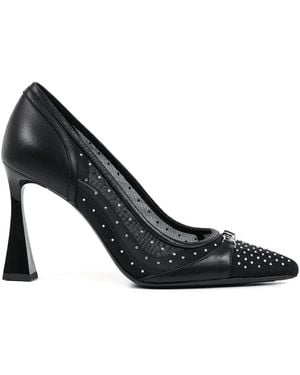 Karl Lagerfeld Rhinestone-Embellished Court Shoes - Black